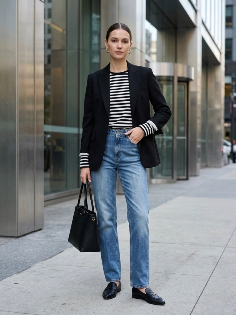Dorothee Schumacher High Rise Straight Leg Blue Denim Jeans Size 8 Tag 4